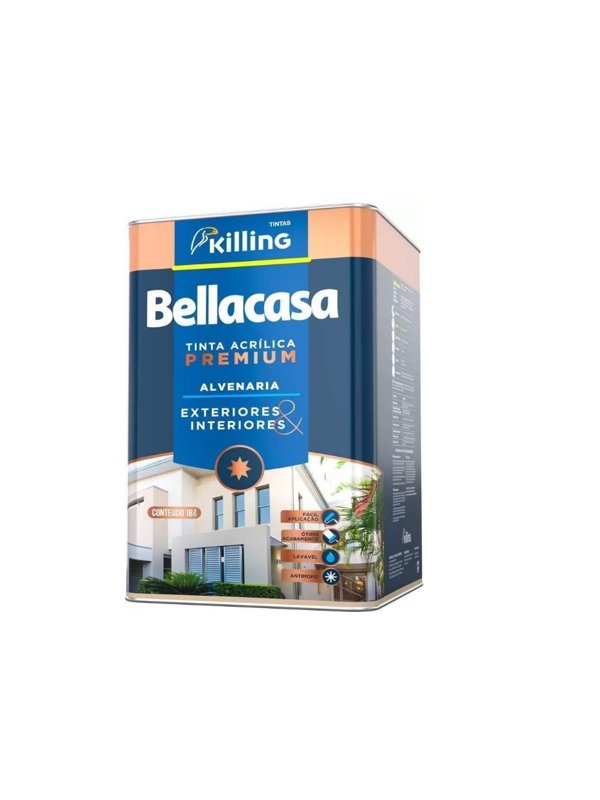 Pre O De Tinta Acrilica Fosca Premium Litros Branco Bellacasa