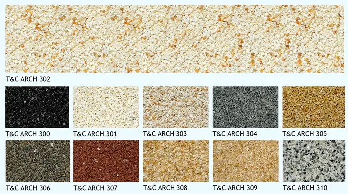 Tabela de cores do T&C ARCH NATURALI.