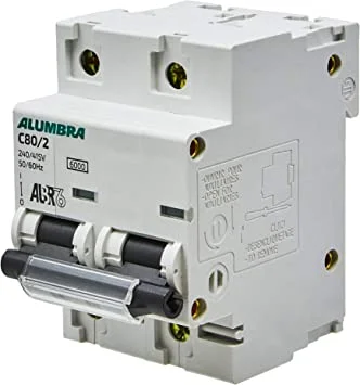 Disjuntor Termomagnético Albr6 Bipolar Din 80A