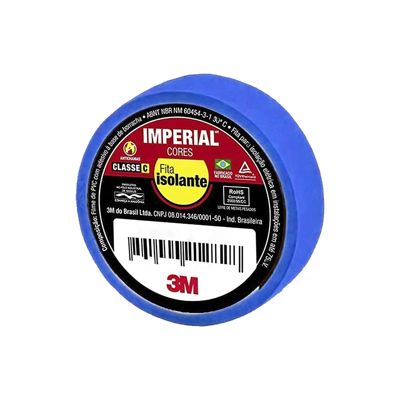 Fita Isolante Cores 18Mm x 10M Azul c/10pçs