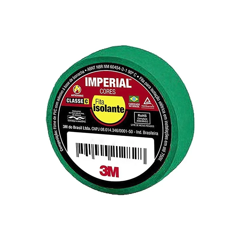 Fita Isolante Cores 18Mm x 10M Verde c/10pçs