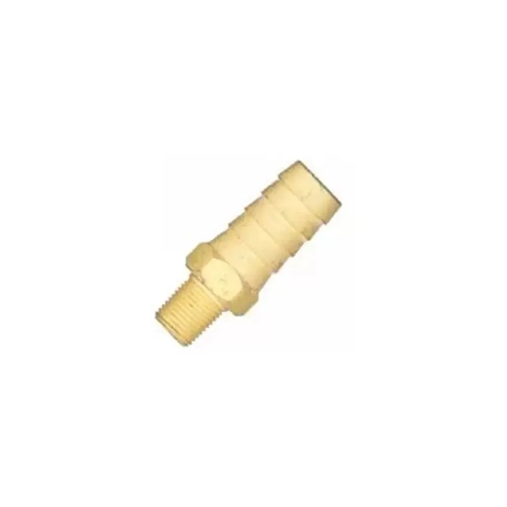 Espigão Fixo Macho 1/4" x 1/2" de Latão LUB24DL Lubefer