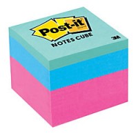 Bloco Post-It Cubo Ultra 47,6 mm x 47,6 mm 400 Folhas 3 Cores 3M