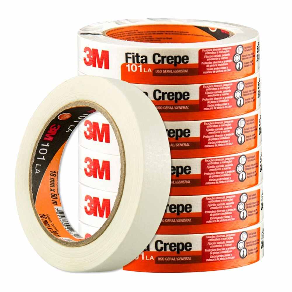 Fita Crepe 18 mm x 50 m 101la 3M