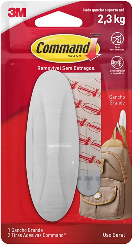 Gancho Grande Branco Command 3M