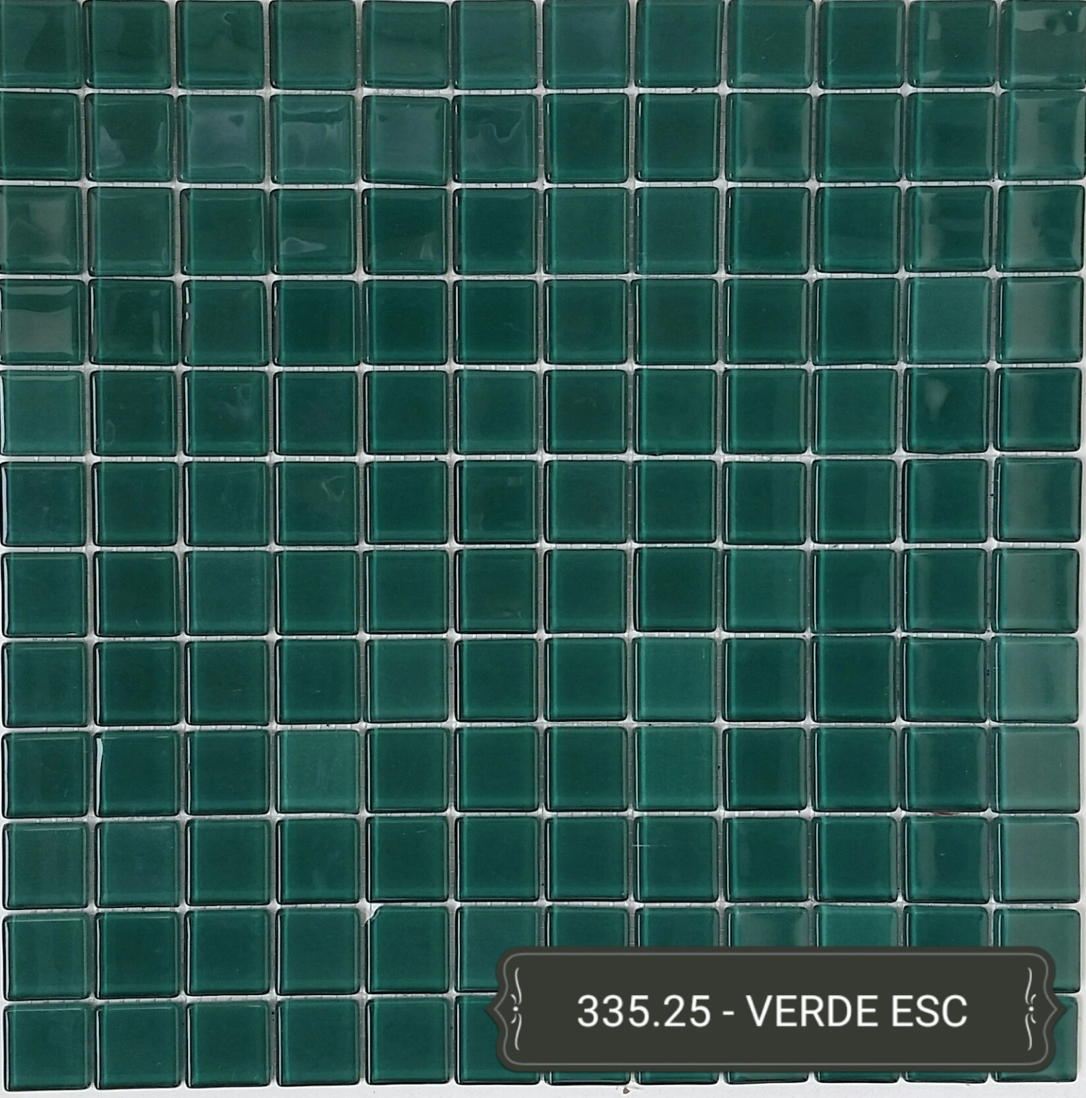 Pastilha de Vidro Verde Escuro 2x2 Kolorines
