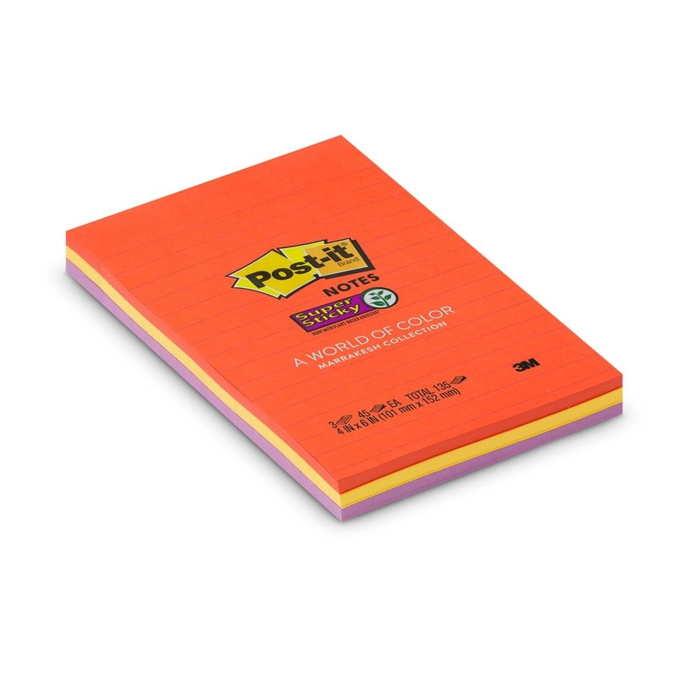 Bloco Post-It 660 Pautado 135 Folhas Neon Sortido 3M