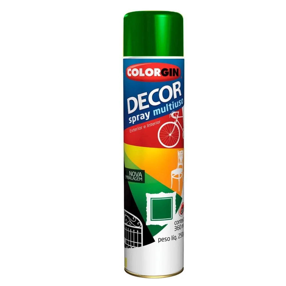 Tinta Spray Decor Verde 360 ml Colorgin