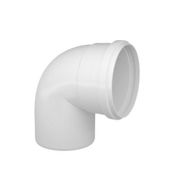 Joelho 90 em PVC para Esgoto Branco 75 mm Fortlev