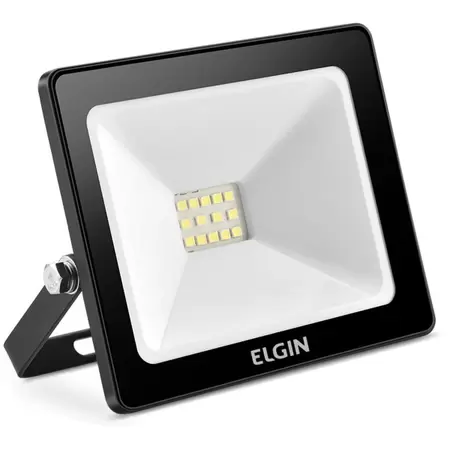 Refletor de LED Bivolt Preto 50W 6500K Elgin