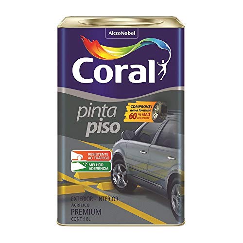 Tinta Acrílica Pinta Piso Fosca Preta 18 L Coral