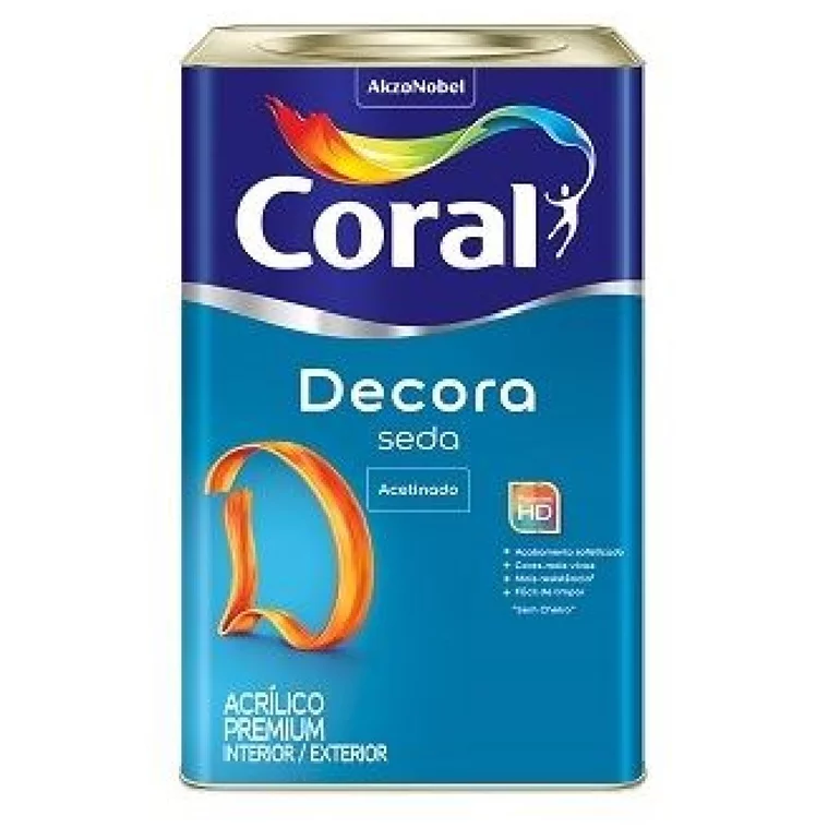 Tinta Acetinada Decora Seda Laranja 16 Litros Coral