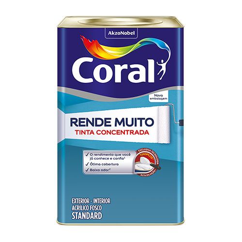 Tinta Acrílica Rende Muito 16 Litros Azul Profundo Coral