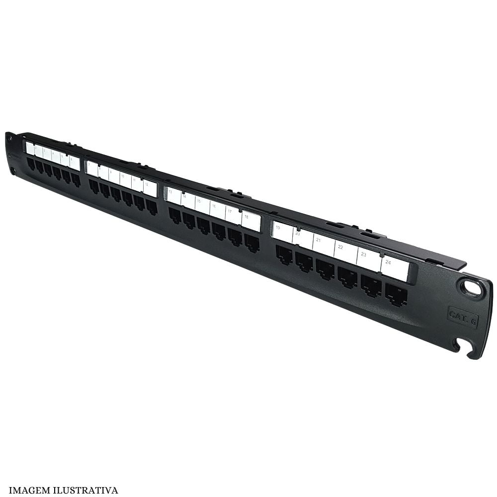 Patch Panel Multilan Cat6 Modular RJ45 com 24 Portas Furukawa