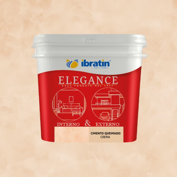 Revestimento Efeito Cimento Queimado Crema Elegance 4,2 kg Ibratin