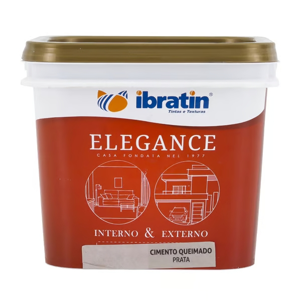 Revestimento Efeito Cimento Queimado Prata Elegance 4,2 kg Ibratin