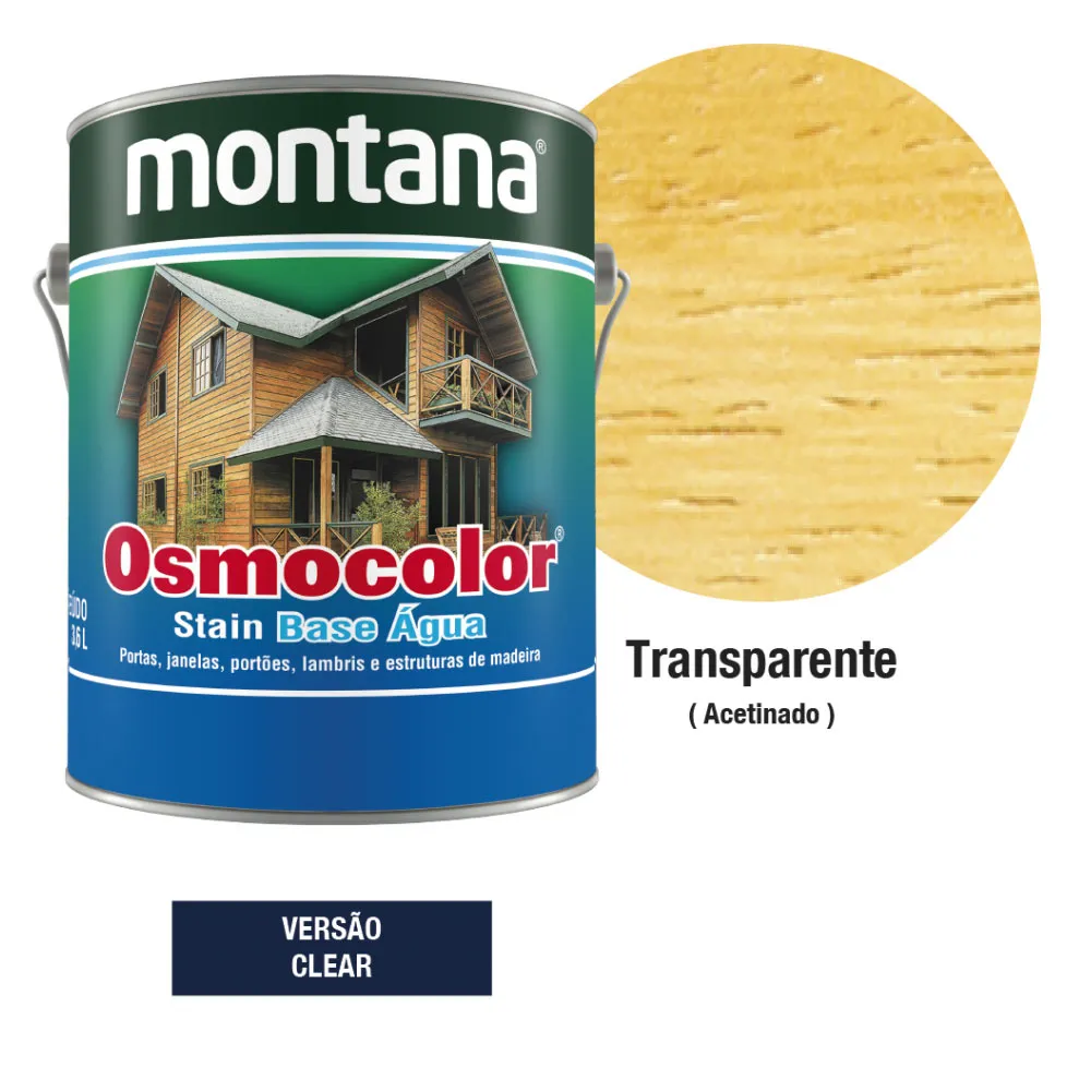 Osmocolor Base d'Água 3,6 Litros Transparente Montana