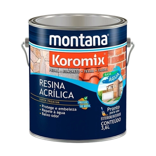 Resina Acrílica Base Água Cerâmica 3,6 L Montana