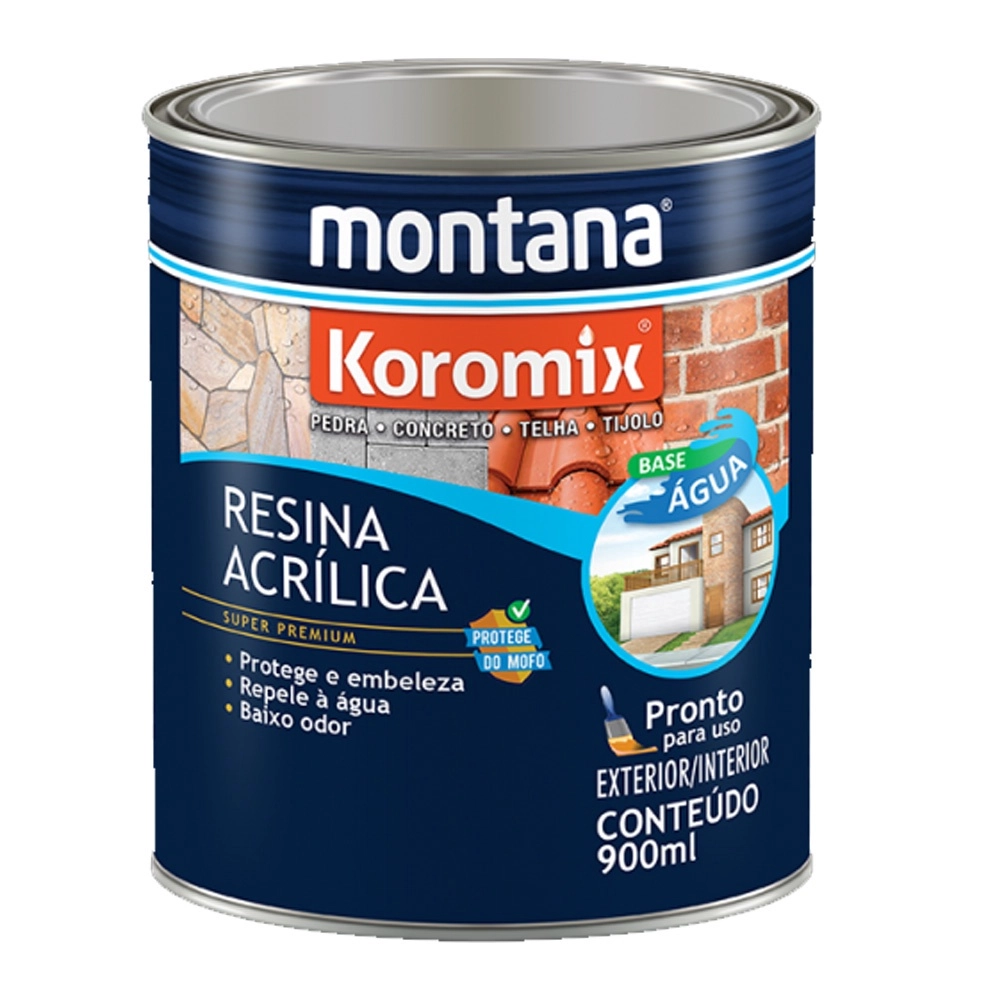 Resina Acrílica Base Água Incolor 900 ml Montana