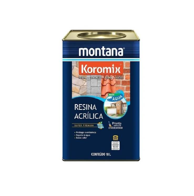 Resina Acrílica Base Água Incolor 18 L Montana