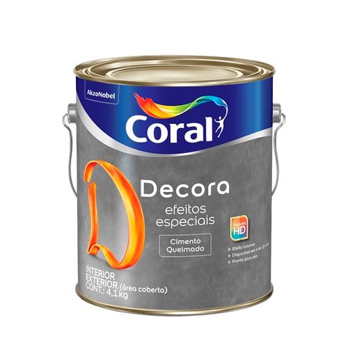 Base para Tinta Decora Efeitos Especiais Cimento Queimado 4,1 kg Coral