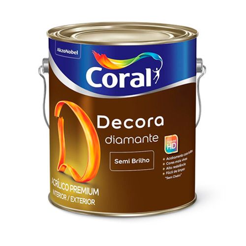 Base P para Tinta Decora Diamante Semibrilho 3,2 L Coral