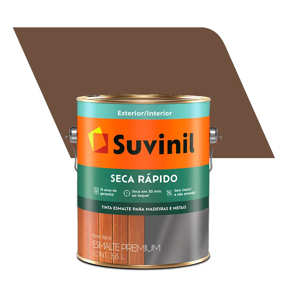 Tinta Esmalte Seca Rápido 3,6 Litros Tabaco Suvinil