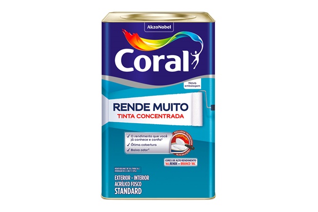 Tinta Acrílica Rende Muito 16 Litros Crômio Coral