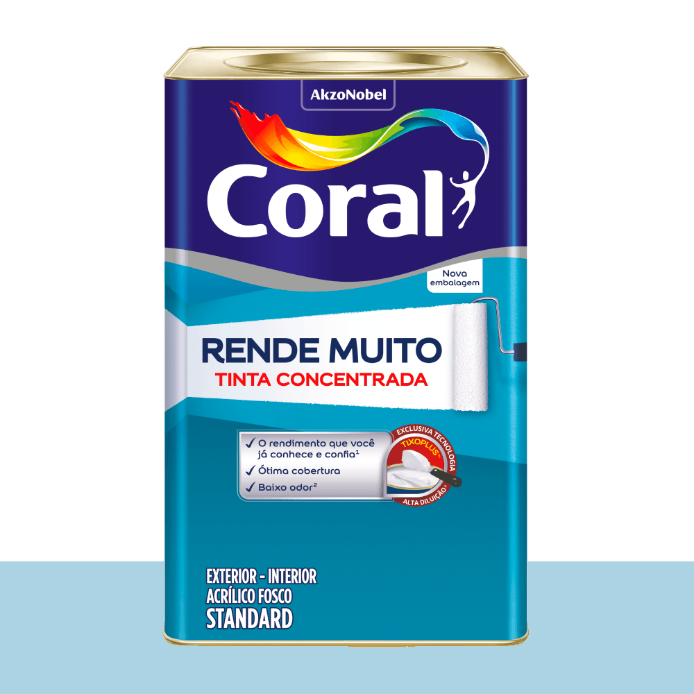 Tinta Acrílica Rende Muito 16 Litros Azul Sereno Coral