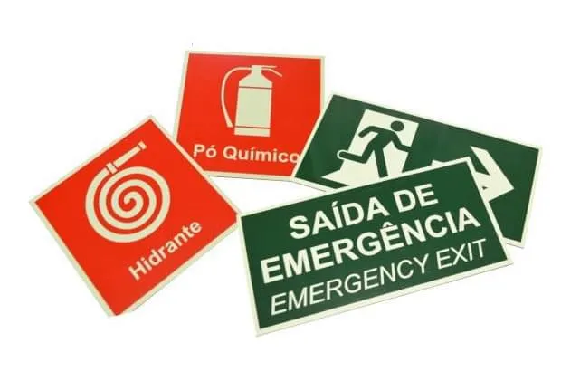 Placa Sinalização de Segurança/ Emergência 