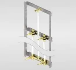 Quadro metálico para instalações hidráulicas industrializadas