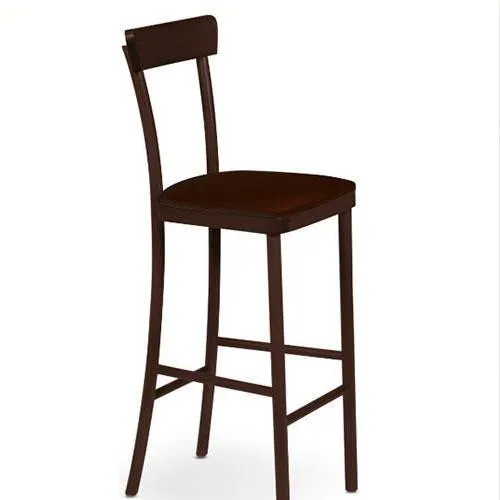 Banco Alto Viena Tabaco com Estofado 