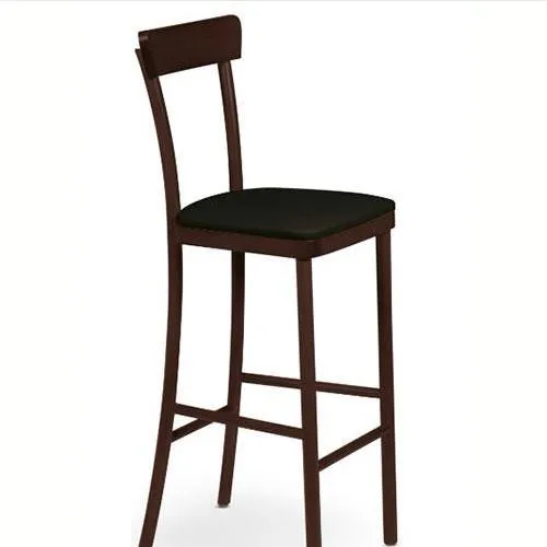 Banco Alto Viena Tabaco com Estofado 