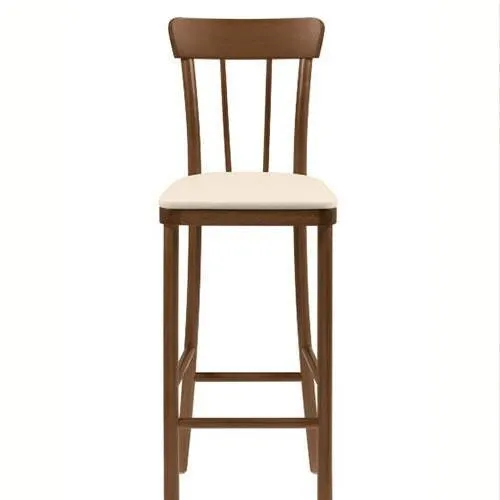 Banco Alto Viena Danúbio Amêndoa com Estofado