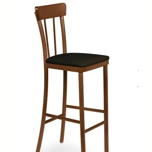 Banco Alto Viena Danúbio Amêndoa com Estofado