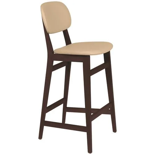 Banco Alto Estofado London Tabaco