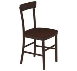 Cadeira Estofada sem Braço Viena Tabaco