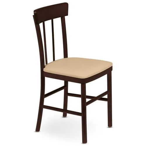 Cadeira Estofada sem Braço Viena Danúbio Tabaco