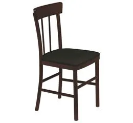 Cadeira Estofada sem Braço Viena Danúbio Tabaco