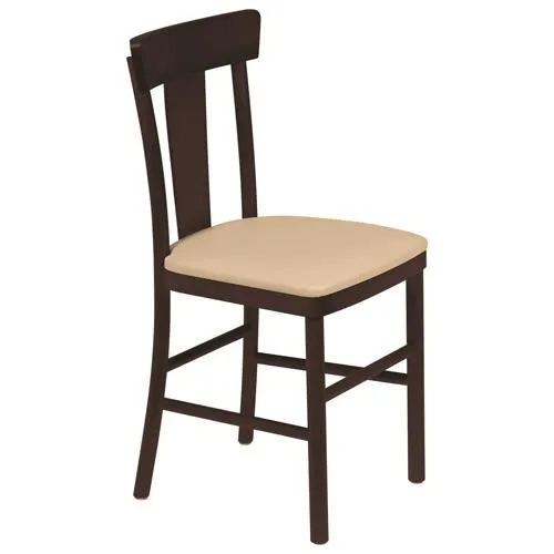 Cadeira Estofada sem Braço Viena Adele Tabaco