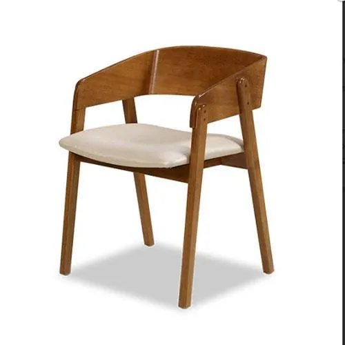 Poltrona Contemporânea Encosto Madeira