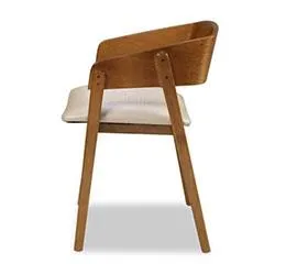 Poltrona Contemporânea Encosto Madeira