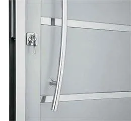 Porta Social com Seteira Simples, Lambris e Frisos Aço – Branco