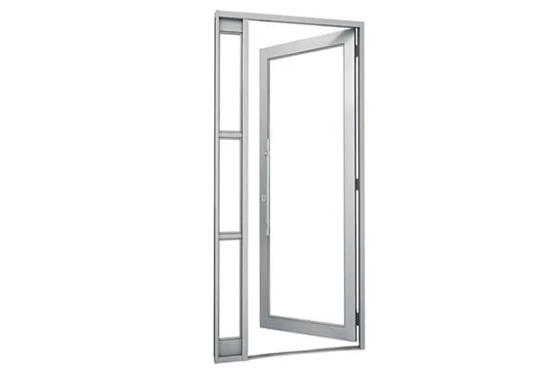 Porta Social com Seteira Simples e Vidro Temperado Aço – Branco