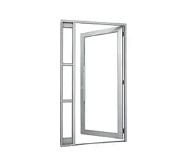 Porta Social com Seteira Simples e Vidro Temperado Aço – Branco