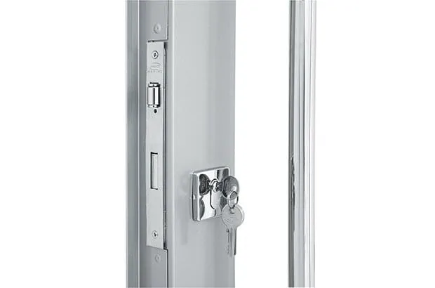 Porta Social com Seteira Simples e Vidro Temperado Aço – Branco