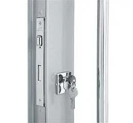 Porta Social com Seteira Simples e Vidro Temperado Aço – Branco