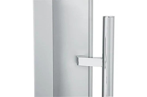 Porta Social com Seteira Simples e Vidro Temperado Aço – Branco