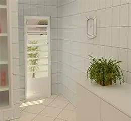 Porta de Abrir com Almofada e Báscula Aço – Cinza