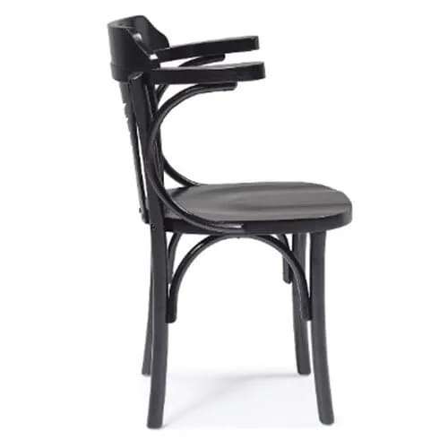 Cadeira Nevoy com Braço e Assento de Madeira